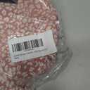 Women's Casual Ruffled V Neck Chiffon Blouse Short Sleeve Office Work Elegant Shirt Vintage Basic Tops (Pink Print) S