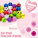 JOYIN 28 Packs Kids Valentine Day Sports Bouncy Ball with Prefilled Hearts and Valentine Cards for Kids Valentine Classroom Exchange, Kids Bouncy Balls for Class Exchange Game Prize