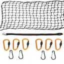 Cargo Net for Pickup Truck Bed 2 X 3 Foot Stretches to 4 X 6 ft, Heavy Duty Truck Bed Net with 3x3 Small Mesh & 10pcs Carabiners Hooks Compatible with Ford, Dodge RAM, Chevy, Toyota