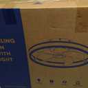 LUDOMIDE Flush Mount Ceiling Fan, Ceiling Fans with Lights and Remote, 6 Winds Speeds, 20” Low Profile Ceiling Fan 3000-6000K Dimmable LED Light for Bedroom, Living Room, Dining Room and Kitchen