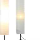 Rice Paper Floor Lamp Shade, Paper Floor Lampshade Light Accessories, Foldable Rice Paper Lamp Replacement Shade, Light Bulb Cage Guard for Living Room, 37 Inch