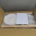 LASZOLA Bamboo White 3 Tier Heavy Duty Plant Stand Indoor, Tall Multiple Level Vertical Planter Rack for Modern Narrow Corner, Slim Spiral Flower Holder Organizer Display for House Decor, Plastic Tray