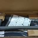 Vaunn Medical Pneumatic Adjustable Overbed Bedside Table with Wheels (Hospital and Home Use) (Black)