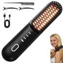 Go Brush Pro for Short Hair - 2026 Upgraded Cordless hair Straightening Brush, 4 Temperature Settings, Fast Heat, MCH Ceramic Care, 4000mAh Rechargeable Straightener for Frizz-Free Styling (black)