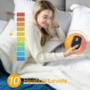 WOOMER Electric Blanket Full Size 77" x 84", Heated Blanket with 0.5-12 Hours Timer & 10 Heating Levels, ETL Certified, Navy Blue Velvet & White Sherpa, Over-Heat Protect, Machine Washable
