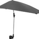 Sport-Brella Versa-Brella SPF 50+ Adjustable Umbrella with Universal Clamp (Gray)