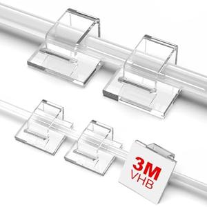 200 PCS Christmas Light Clips Outdoor (Small & Large), Adhesive Clear Cable Clips Wire Holder Cord Organizer for Cable Management, Hooks for Outdoor String Lights Patio Decor, Holiday Porch Decor