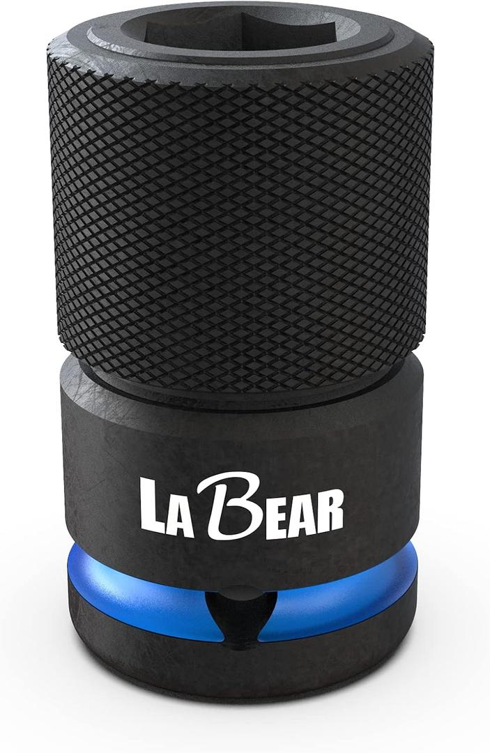 LABEAR - Impact Wrench Adapter, 1/2" Drive Female to 7/16" Hex Converter, Quick Release, Quick Change Chuck, Square to Hex Bit Adapter, Impact Drill Adapter, Cr-Mo Steel Ratchet Wrenches Drivers