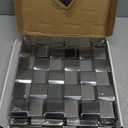 5 Sheets Black Tiles Metal Mosaic Wall Backsplash Tile 3D Wall Panels [5 Sq.feet]