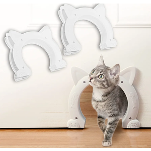 Pet Prep Academy - Paw Portal Cat Door - Cat Door for Interior Door - Great Gifting for Fur Parent and Animal Lover - Cat Door Tunnel, Cat Wall Door Pet Door - 2 Pack