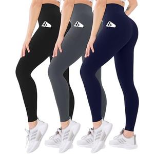 Blisset 3 Pack High Waisted Leggings for Women-Soft Athletic Tummy Control Pants for Running Yoga Workout Reg & Plus Size, Small- Medium Size