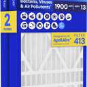 Filtrete 16x25x4 Air Filter, Replaces AprilAire 413 Filters, MERV 13, MPR 1900, Allergens, Bacteria, Viruses & Air Pollutants, 12-Month AC/Furnace Filter, Cleaner Air, Reliable Airflow, 2 HVAC Filters