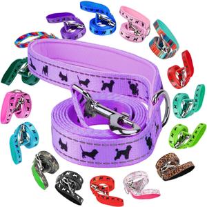 EcoBark Dog Leash - Soft & Reflective Comfort Leashes with Padded Handle - Safe, Strong, & Durable for Small, Medium or Large Dogs ( 5 ft x 1 in - Standard Width, Lavender)