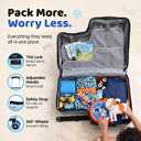 BLUE PUPPY Kids Ride On Suitcase | 21-Inch Toddler Travel Luggage | Carry On Friendly, Rideable, Trolley Case with Seat, Safety Strap and 360 Spinner Wheels, Ages 2-6, Holds up to 80 lb, Medium
