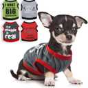 4 Pieces Dog Clothes for Small Dogs Boy Soft Dog Shirts Cute Chihuahua Yorkie Teacup Dog Clothes Pet Puppy Cat Tiny Dog Outfits (X-Small)