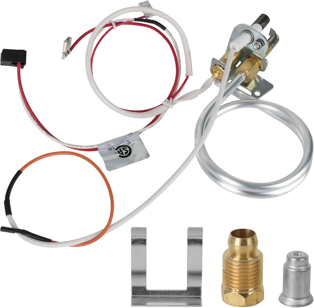 Upgraded 100112330 Water Heater Pilot Assembly,Compatible with 300 301 Series Whirlpool,Fit for A.O.Smith, American, State, Kenmore, Reliance,Replace 9007876 9007877 Thermopile Assembly
