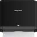 Paper Towel Dispenser Wall Mount, Multifold Paper Towel Holder Adhesive Hand Towel Dispenser for Bathroom Kitchen Commercial, Black