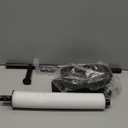 Kitsure Toilet Paper Holder Free Standing  Rustproof Metal Toilet Paper Stand for 4 Rolls with Anti-Slip Base and Shelf for Phone & Small Items, Bathroom Organizers and Storage, Medium, Brown (Medium - 1 Pack)