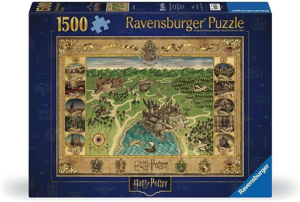 Ravensburger Harry Potter Hogwarts Map 1500 Piece Jigsaw Puzzle for Adults - 12000720 - Handcrafted Tooling, Made in Germany, Every Piece Fits Together Perfectly