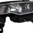 Go-Parts - Headlight Assembly for Jeep Grand Cherokee WK (2017-2022), Left (Driver), Halogen, Chrome Trim, Standard Type, Replacement 2018 2019 2020 2021