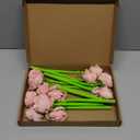 Ctosree 12 Pcs Flower Pens Artificial Mother's Day Rose Pens Bulk Floral Gel Ink Ballpoint Black for for Women Wedding Spring Home Office Supplies(Pink,Rose)