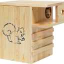 Large Squirrel House for Outside - INRLKIT Extra Large Squirrel Boxes for Outside with Exterior Porch, Wooden Squirrel Nesting Box for Chipmunks and Small Animals, Easy Assemble