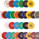 SLOWPLAY Poker Chip Sample Set | Clay Poker Chips & Ceramic Poker Chips | Numbered Chips, Blank Chips | 50pcs per Pack