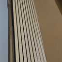 Modern Wood Slat Wall Panels, Peel and Stick Acoustic Panels, Self-Adhesive Wall Covering, Natural Wood Finish 8 Pack (Oak)