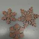 Bucherry 3 Pcs Winter Wooden Snowflake Decor Rustic Winter Snowflake Table Signs Wonderland Wood Blocks Farmhouse Christmas Tiered Tray Decorations for Xmas Table Shelf(Wood Colors)