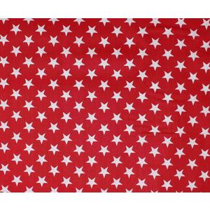Richlin Fabrics Star Print, White on Red