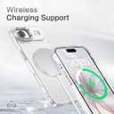 BENTOBEN Magnetic for iPhone Air Case,Clear Sparkly Glitter Phone Case [Compatible with MagSafe] Shockproof Cute Anti-Slip Anti-Yellow Women Girl Protective Cover for iPhone Air 6.5",Clear