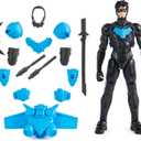 DC Comics, Batman Adventures, Nightwing Action Figure, 15 Armor Accessories, 17 Points of Articulation, 12-Inch, Super Hero Kids Toy for Boys & Girls (Multicolor)