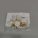 Gorais Flower Bride Wedding Hair Comb Pearl Bridal Hair Pieces Leaf Hair Accessories for Women and Girls (b-gold)