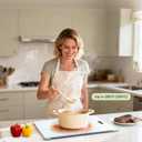 Glass Cutting Board,16"x12" Non Toxic Tempered Glass Chopping Board for Kitchen with Non-Slip Feet, House Warming Gift for New Home, Gifts for Women, Christmas Gift for Mom - White (White-Glossy Finish)