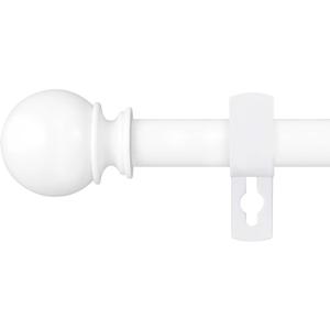 White Curtain Rods for Windows 28 to 48 Inch, 5/8" Diameter Heavy Duty Metal Splicing Adjustable Small Curtain Rod With Bracket(2.3-4 Feet)