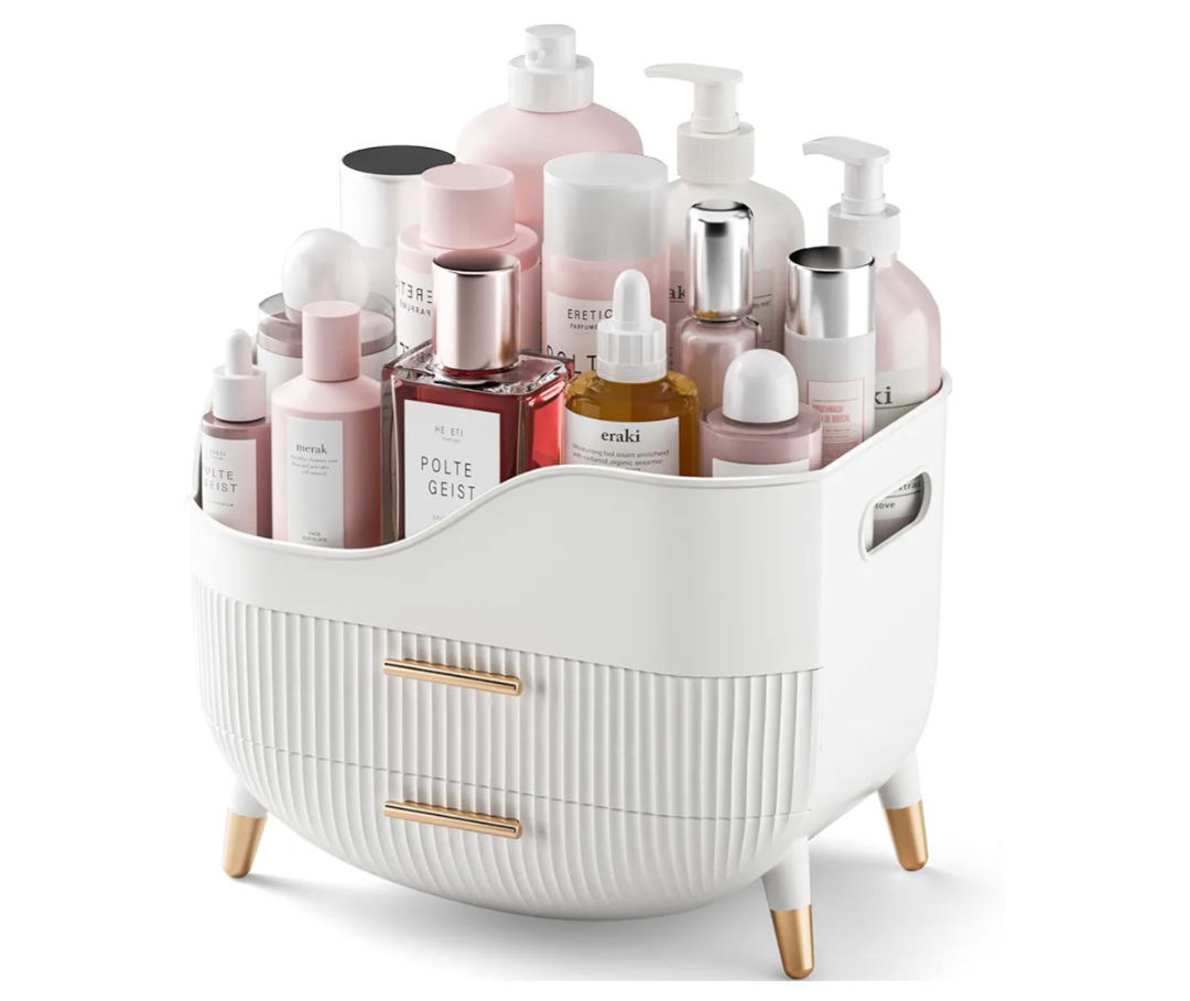 Makeup Organizer with Drawers,Skincare Organizer for Vanity,Storage Box with Handle,Large Cosmetic Display case for Dresser, Bathroom Countertop