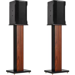 Baoz Speaker Stands Bookshelf Speaker Stands 36 inch Universal Floor Speaker Stands Heavy Duty Surround Sound Wood Grain Speaker Stands Pair for Home Theater up to 22lbs -1 Pair