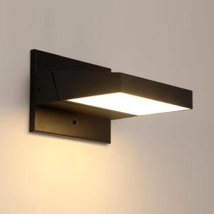 Outdoor Wall Light 350 Rotate Modern Wall Sconce Minimalist Style Wall Mount Light Aluminum Outside Light Fixture No Glare high Brightness 3000K LED Warm Lights for Porch/Front Door