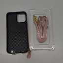 Bocasal Crossbody Wallet Case for iPhone 13 Pro Max, RFID Blocking PU Leather Zipper Handbag Purse Flip Cover, Kickstand Folio Case with Card Slots Holder Wrist Strap Lanyard 5G 6.7 Inch (Rose Gold)