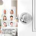 Door Knob with Keypad, Door Lock with Code, Keyless Entry Keypad Door Locks with Handle for Front Door Garage Home Apartment, Satin Chrome
