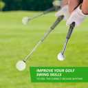 Retractable Golf Swing Training Aid, Golf Grip Trainer & Golf Swing Trainer for Warm-up, Right-Handed Golf Club for Indoor Practice, Golf Accessories - Strength & Tempo Training for Chipping Hitting