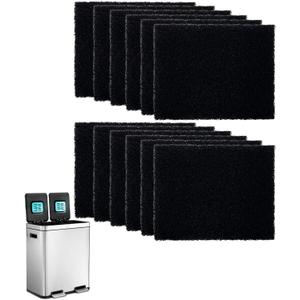 12 Pack Replacement Odor Absorbing Filter Refills for Home Zone Living Kitchen Trash Can, Activated Charcoal Deodorizer Compatible with Home Zone Living CleanAura Odor Control Compartments