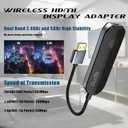 Wireless HDMI Display Adapter Transmitter Receiver for Flix Stick Streaming Device 4k 1080p Screen Mirroring Bluetooth Adapter for iOS iPhone iPad TV WiFi Adapter Smart TV Converter Extender