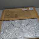 Art3d Drop Ceiling Tiles 2x2, Glue-up Ceiling Panel, Fancy Classic Style, Argent Silver
