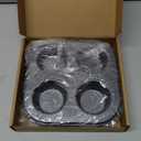 Walooza 4 Cup Muffin Pan 2 Pack, Nonstick Mini Muffin Tin for Air Fryer, 1.18In Deep Cupcake Baking Pan for Frittatas, Tarts, Brownies