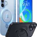 CASEKOO Ultra-Magnetic Stand for iPhone 17 Case [Military Drop Protection] [Compatible with MagSafe] Shockproof Translucent Slim Matte for iPhone 17 Phone Case with Ring Holder 6.3 Inch, Light Blue