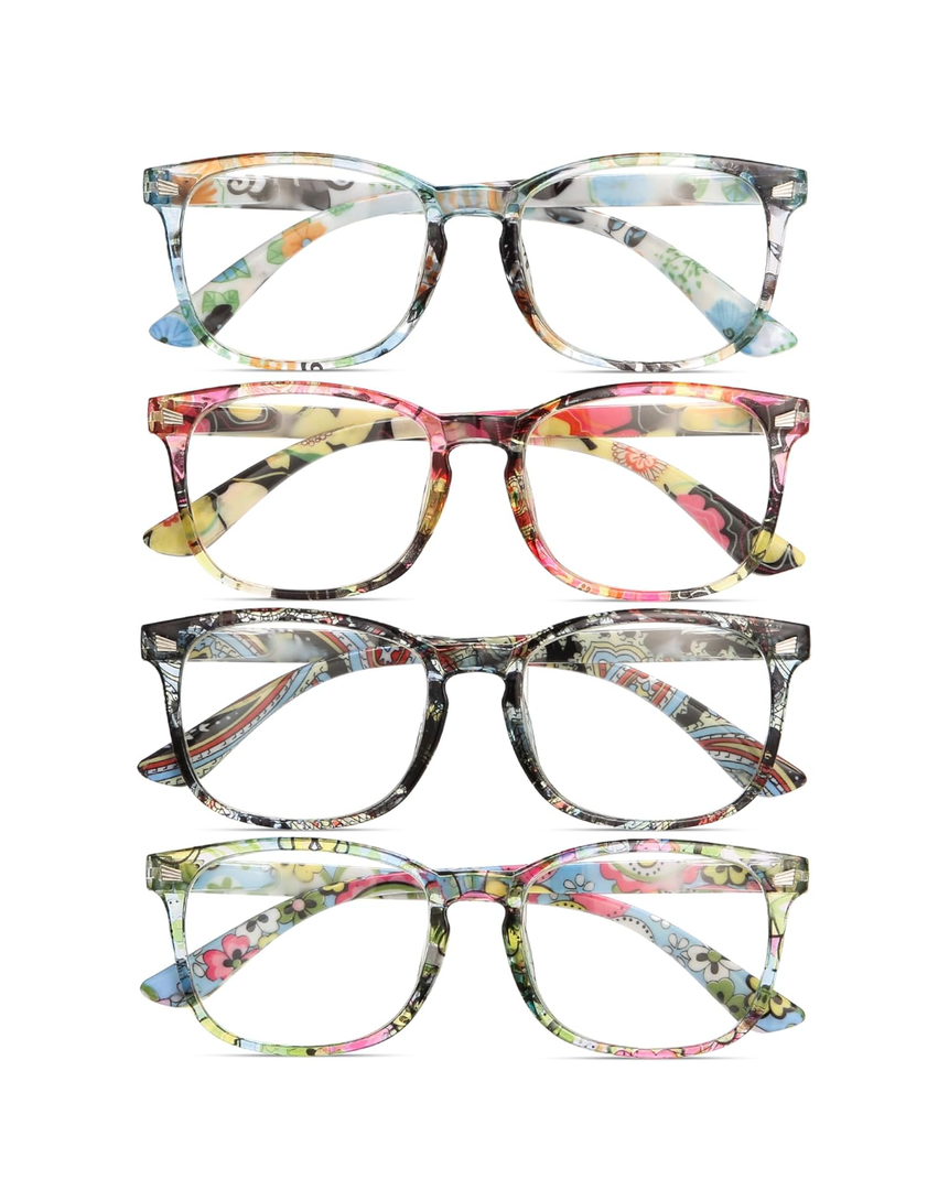 BLS BLUES Reading Glasses for Women for Home, Office & Driving - HD Clear Readers with Blue Light Blocking Protection, + 2.5