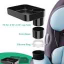 Car Seat Cup Holder Snack Tray for Kids, Reduces Mess, Detachable Large Base & Adjustable Ring, Carseat Tray for Toddler, Car Seat Food Tray Eating Table for Kids Travel Road Trip Essentials