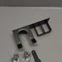 Hair Dryer Holder Wall Mounted, Stainless Steel Blow Dryer Holder for Bathroom, Hair Dryer and Straightener Holder Adhesive or Drilling, Hair Tool Organizer for Salon Barber Shops Black BANJEKT