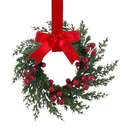 Elegant Christmas Wreath with Red Berries And Indoor/Outdoor Holiday Decor, Christmas Decoration Window Door Hanging Venue Arrangement Wreath, Christmas Wreaths For Front Door, Pack of 12